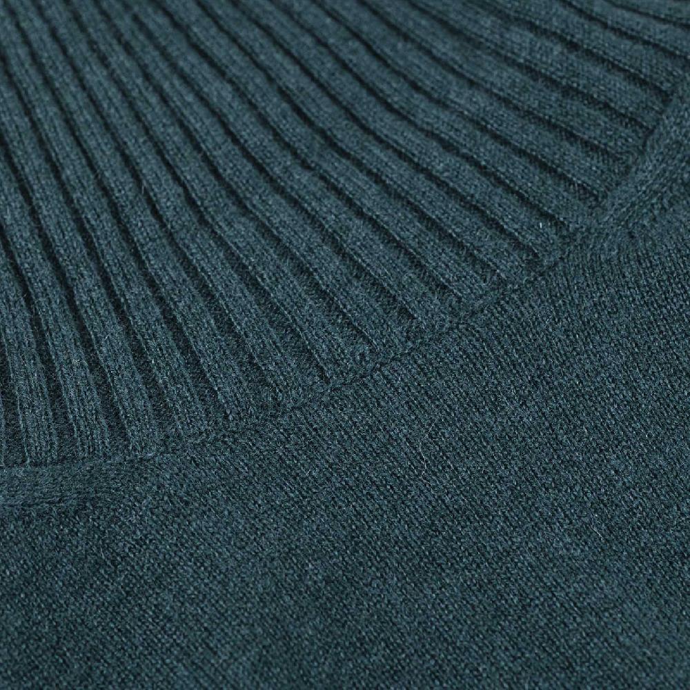 Rubinacci Collo alto in cashmere verde In Vendita