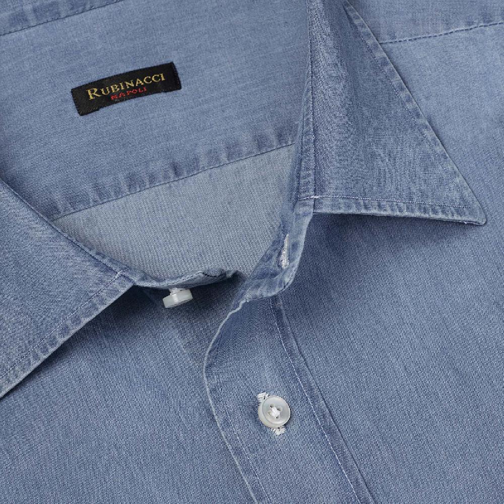 Rubinacci Camicia jeans chiaro In Vendita