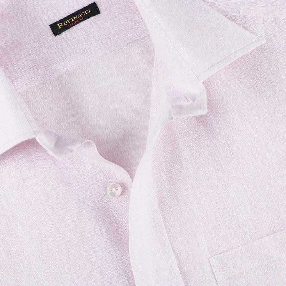 Rubinacci Camicia lino rosa Saldi Di Fabbrica