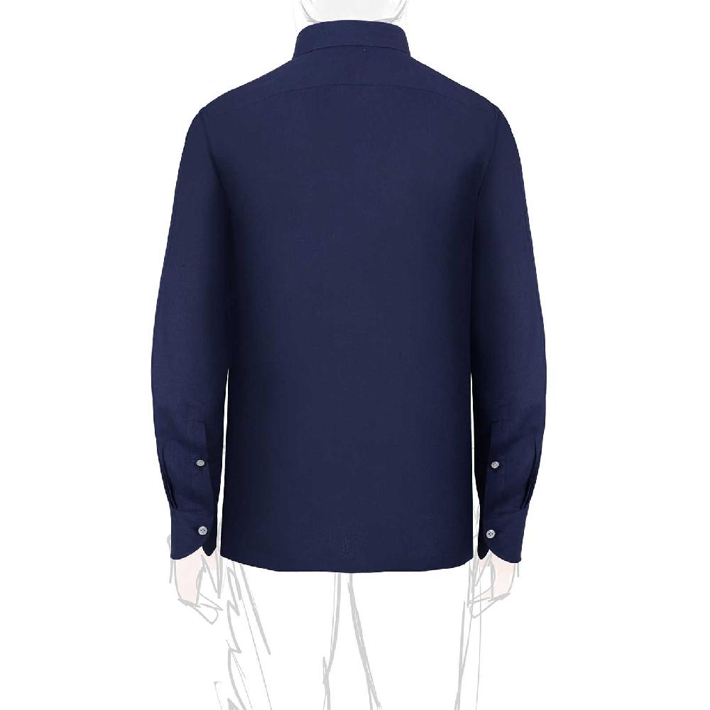 Rubinacci Polo in lino bluette Negozio