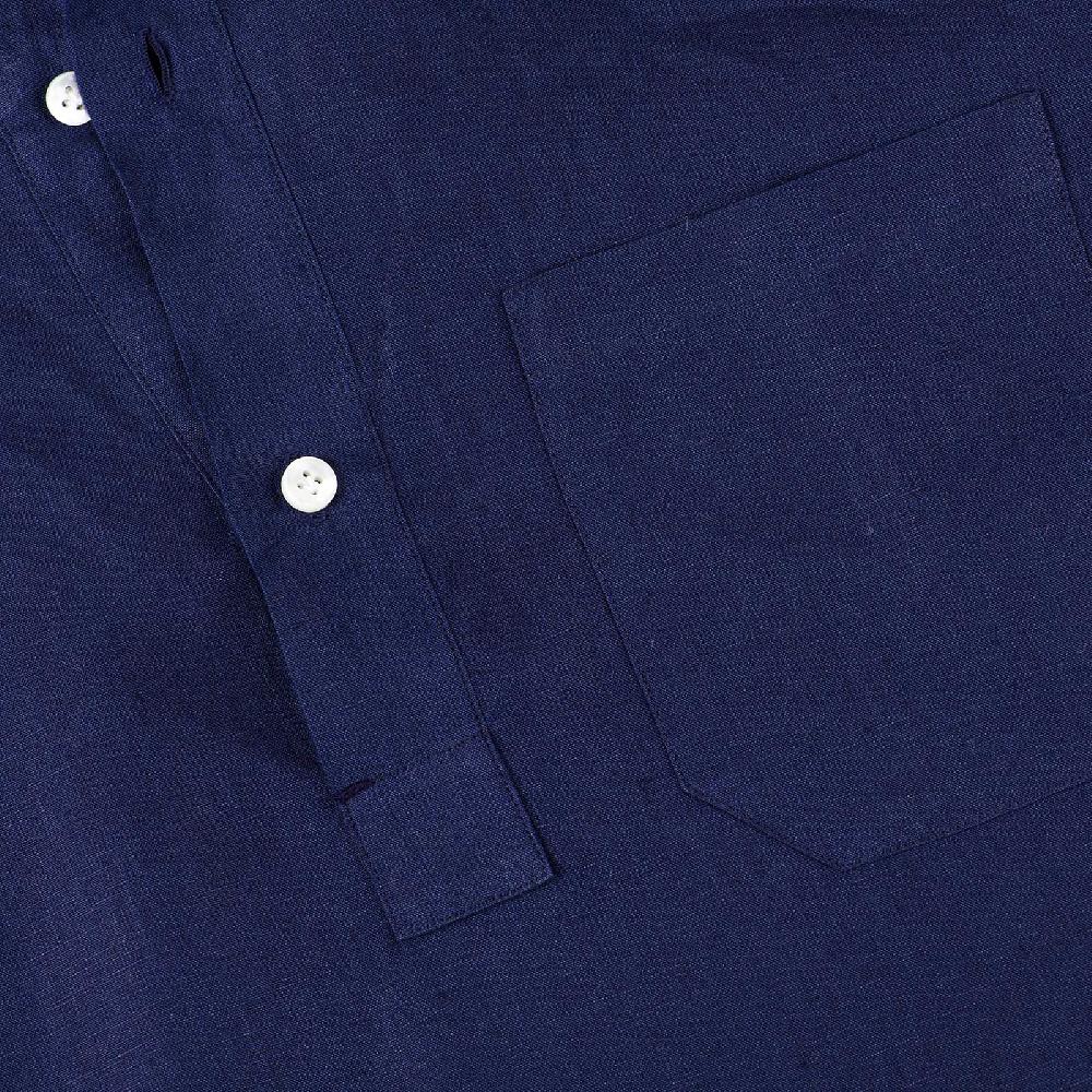 Rubinacci Polo in lino bluette Negozio