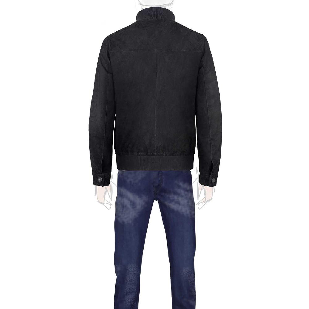 Rubinacci Bomber in camoscio nero 2025