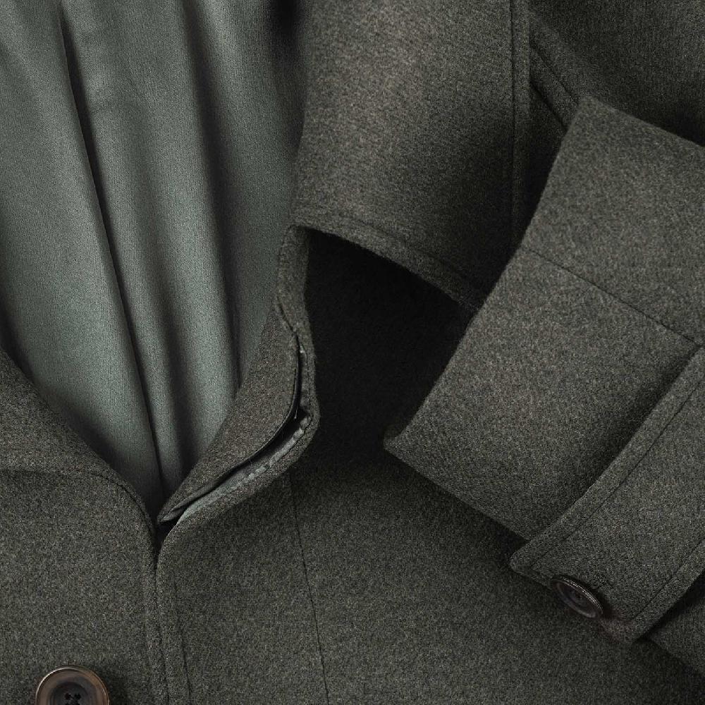 Rubinacci Cappotto raglan in lana skyfall verde In Linea