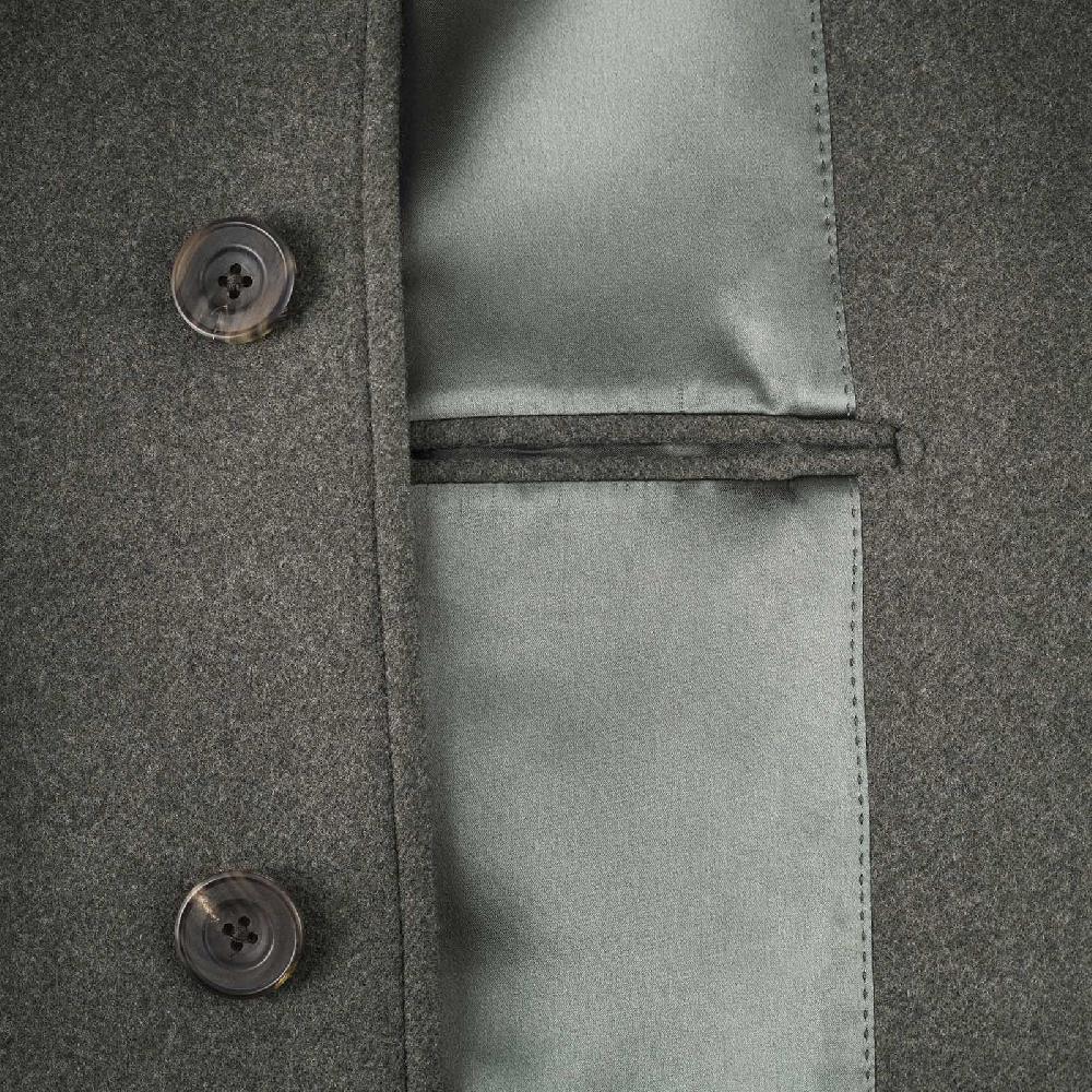 Rubinacci Cappotto raglan in lana skyfall verde In Linea